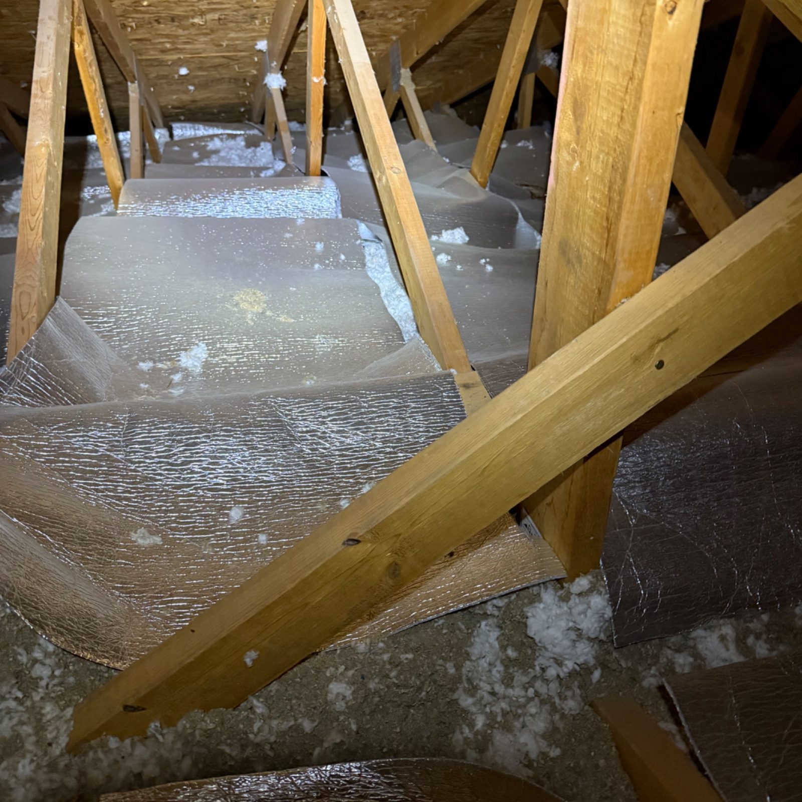 Customer called us out because a competitor of ours installed the insulation like this, only 4 inches of insulation and 